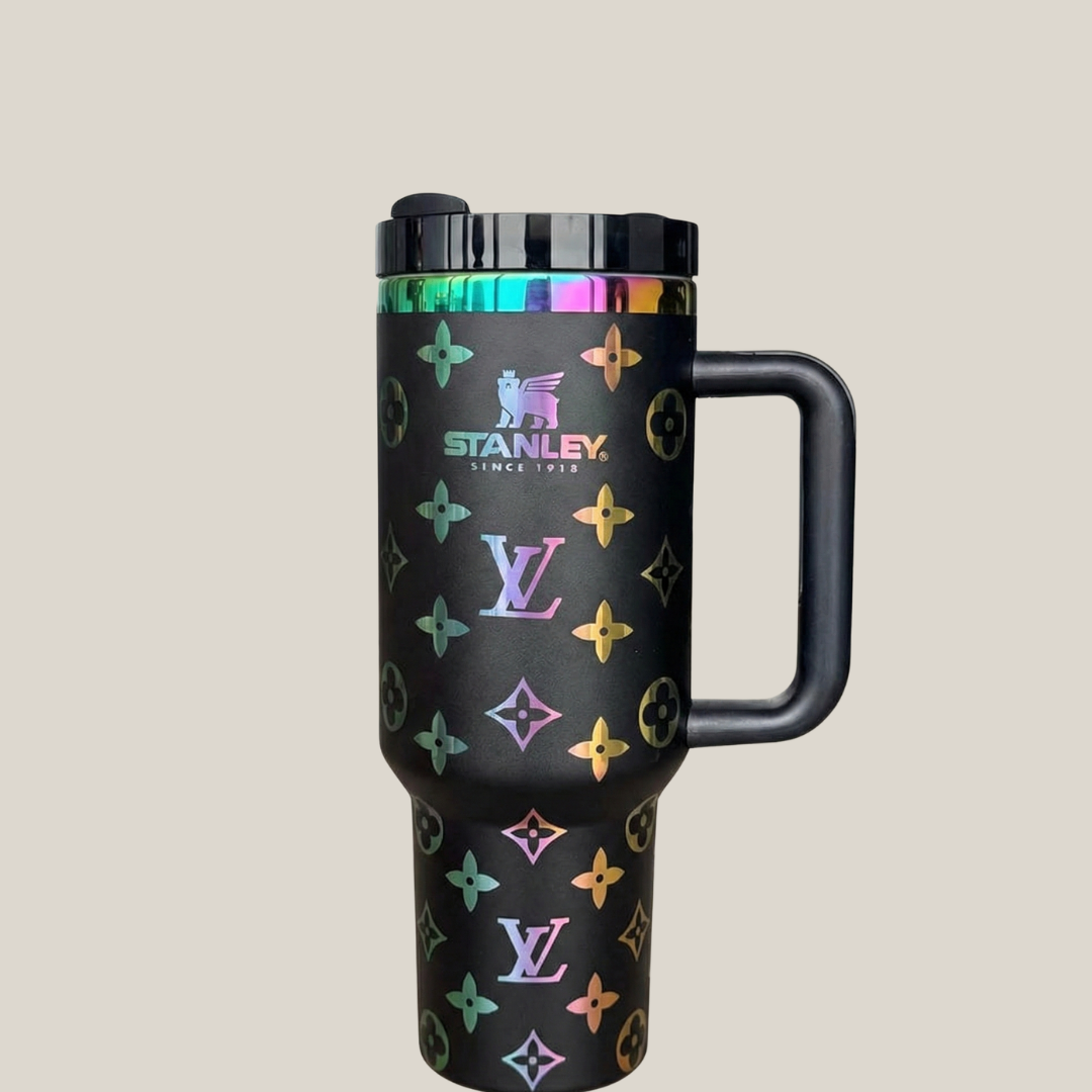 40oz Stanley Luxury Quencher Tumbler – Rainbow Black