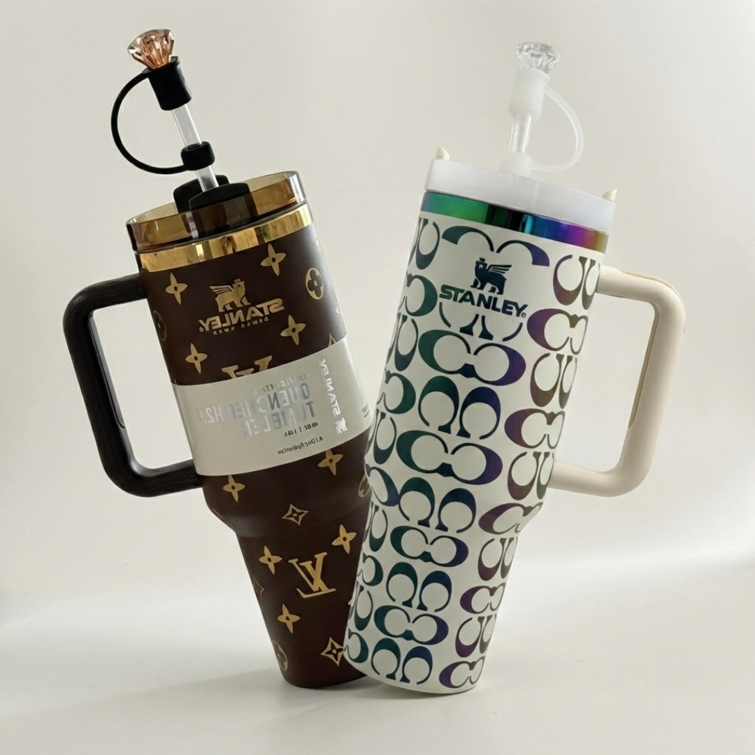 Double Kit Luxury Quencher H2.0 – 40oz with Straw and Keychain